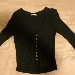 Black long sleeve top